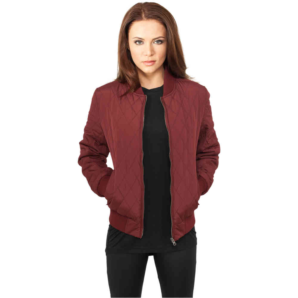 Urban Classics - Diamond Quilt Nylon Jacket - Red